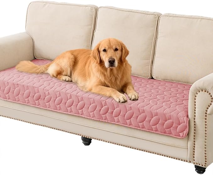 Ameritex Pet Bed Cover Dog Bed Blanket for Sofa and Furniture Waterproof New Pattern Design (30x70 Inch, Pink)