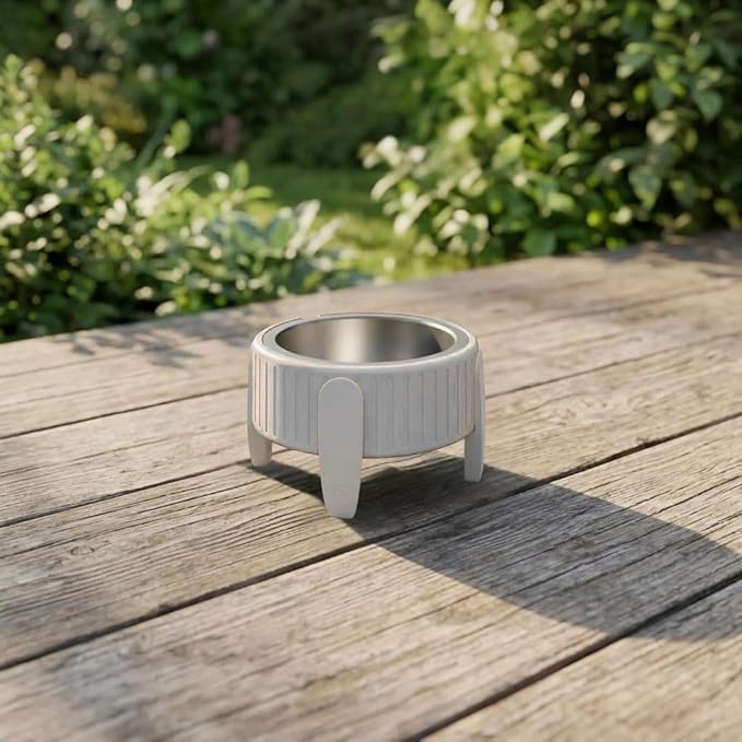Pet Station Elevated Dog Bowl Stand for 6.8 in. Bowls - 3D Printed Dog Feeder - Adjustable Height Legs and Magnetic Fridge Mount Feeding Station - Made in USA (White, Bowl + S and L Legs)