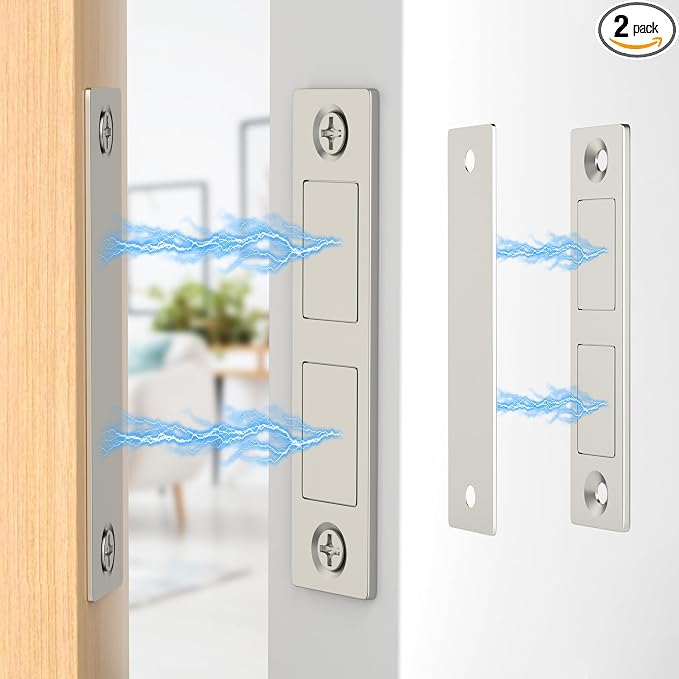 Magnetic Door Catch, Drawer Magnets to Stay Closed, Jiayi 30 LB 2 Pack Cabinet Door Magnets for Closures Wardrobe Cabinets Closet Closing