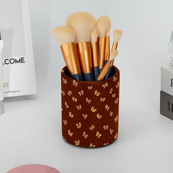Bow Tie Pen Holder, Pencil Cup Marker Brush Holder Desk Storage Case, Desktop Organizer for School Office Home Supplies