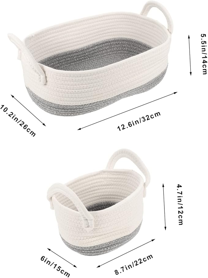 SOLUSTRE 3pcs Woven Dog Toy Storage Basket Rope Pet Organizer for Toys Food Clothes for Home and Dorm Use Compact Design for Easy Organization