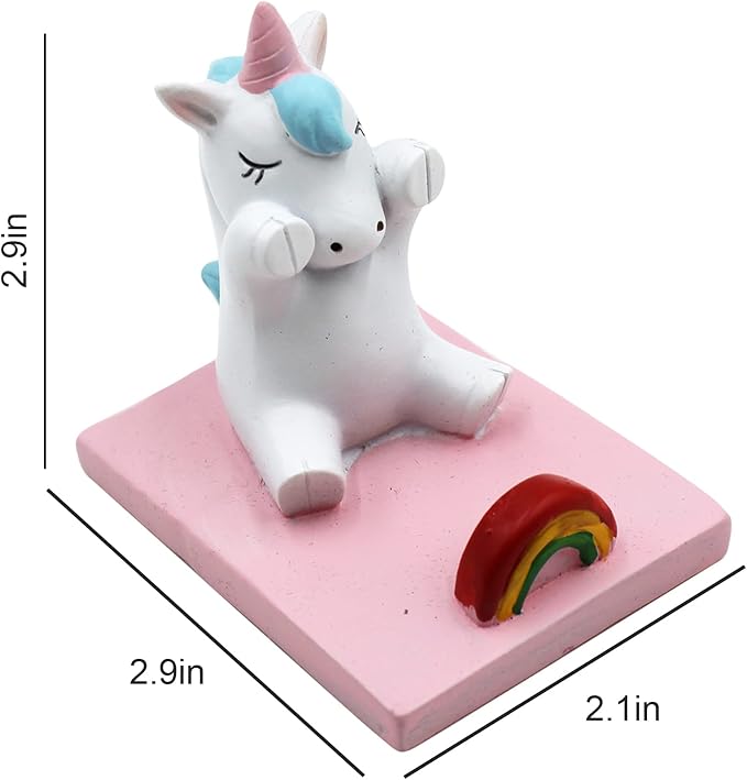 Cute Unicorn Cellphone Holder Stand Animal Smartphone Desk Holder for All Mobile Phones Cute Phone Stand Desk Ornament