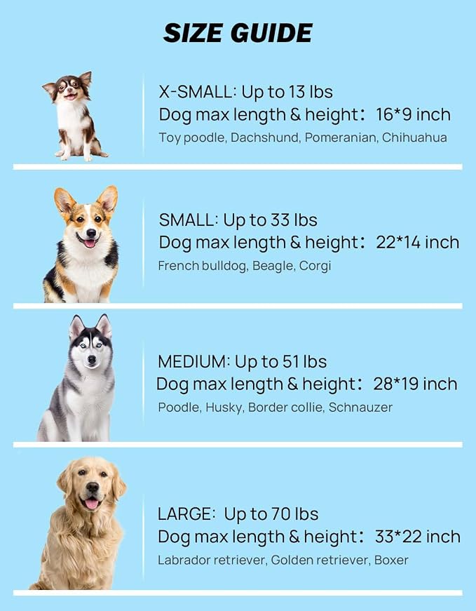 JOYTUTUS Collapsible Dog Crate, 32 Inch Portable Pet Crate for Car, Travel Dog Kennel Foldable Dog Crate for Large Dog 50lbs, Soft Cat Carrier Fit for Indoor & Outdoor/Trunk (Blue)