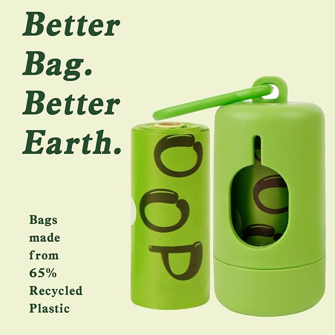 Dog Poop Bags rolls with Dispenser,120 pack Plant-Based Material | Dog Waste Bags Extra Thick Leak-Proof , Lavender-Scented Dog Poop Bags, 13x9 Inch for Bags for Dogs Walking and Cat Litter