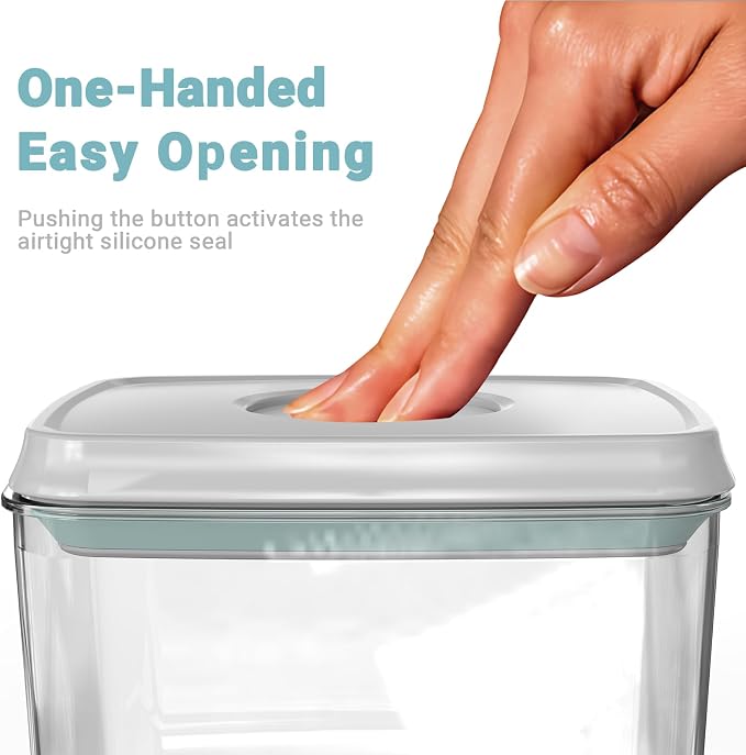 3 PACK Dog Treat Container Airtight POP Container with Lids, 1.3 Qt x 3, Food Grade, Clear, Dog Treat Jar Food Canister Set for Dog Food, Snack, Cookie