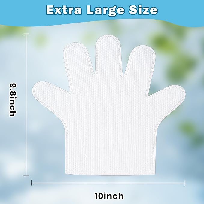 96Pcs Bulk Hypoallergenic Pet Glove Wipes for Dogs & Cats | Thick Grooming Gloves to Deodorize & Hydrate for Paws, Face, Ears & Butt, Family Daily Care & Travel