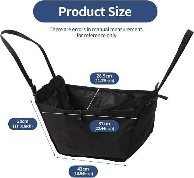 Car Seat Organizer - Large Capacity Passenger Seat Storage Travel Bag, Portable, Foldable and Collapsible Miscellaneous Car Hanging Bags, Reusable Shopping Tote with Drawstrings