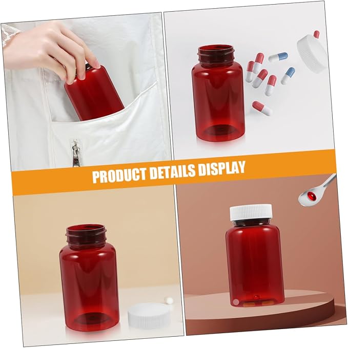 Ipetboom 16Pcs Empty Pill Bottles Securely Seal Your Medications Durable Pet Containers for Travel and Home Storage UV Protection for Quality Assurance