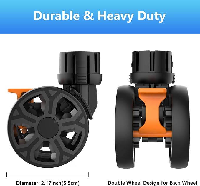 FELICON SELORSS Heavy Duty Rotation Swivel Wheels-Black-4PCS | 360°Rotate Wheel for BY06 BY06S BY06C BY10 BY10WX BY16 Folding Utility Cart Rolling Crate