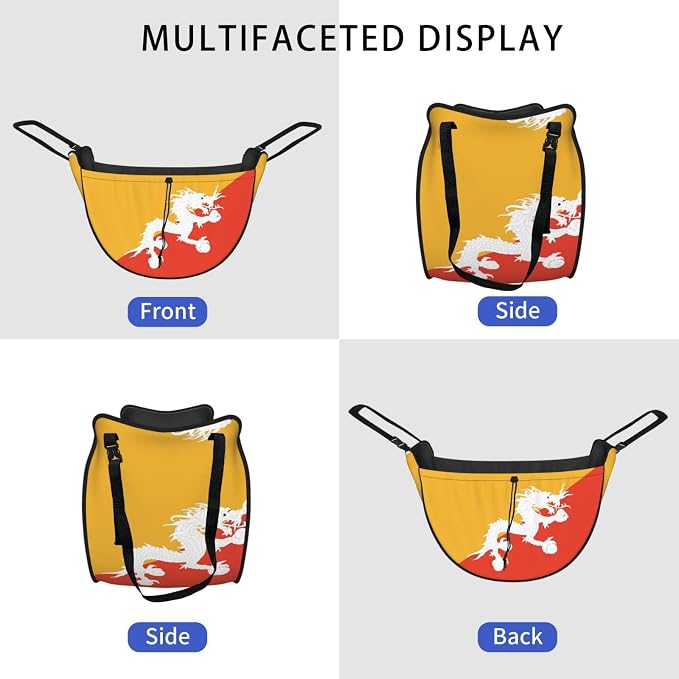 Flag of Bhutan Car Seat Organizer-Backseat Storage Bag for Travel | Waterproof Durable. Holds Snacks Gear Essentials. Fits Most Cars.