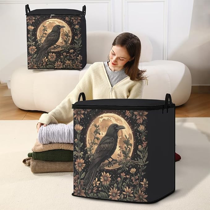 2pcs blanket storage bag for under bed,closet organizers 95L | clothing sweater sheet bedding comforter duvet quilt pillow toy storage bags with lids,dorm room essentials for containers
