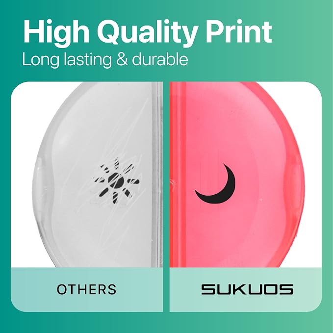 Sukuos Large Weekly Pill Organizer 2 Times a Day, Daily Pill Box 7 Day Easy to Open with Double Protection, AM PM Pill Case for Medicine/Vitamin/Fish Oil/Supplements (Cyan)