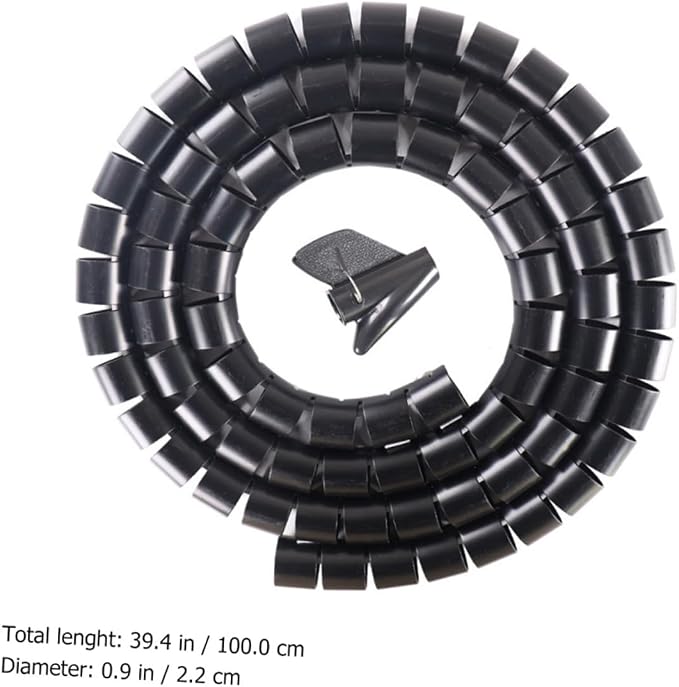 NUOBESTY 1 Set Cable Sleeve Spiral Wire Wrap Organizer for Pets Durable Pe Material Easy to Install Prevents Chewing for Cable Management