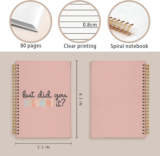 LIANGW But Did You Document It Funny Pink Notebooks for Work | Funny Work Gifts for Coworkers & Boss, Coworker Office Gifts for Men Women, Funny Office Supplies, Fun Notebooks 5.5x8.3 In