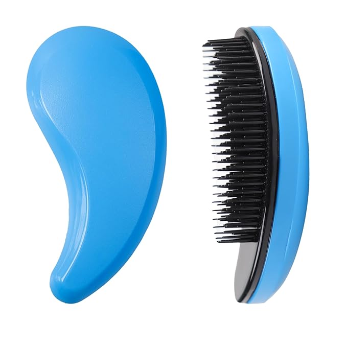 2 Pcs Small Dog Brush Puppy Brush for Small Dogs Soft Dog Bath Brush Gentle Dog Hair Remover Brush Grooming Tool for Teddy Yorkies Maltese Shih Tzu Chihuahua Puppy Hair Brush, Blue