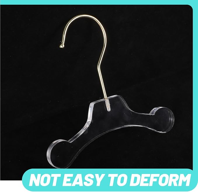 2pcs Acrylic Pet Clothes Hangers for Puppy and Dog, Mini Sturdy Garment Rack, Handy Organizer for Hanging and Storing Pet Clothes, Not Easy to Deform