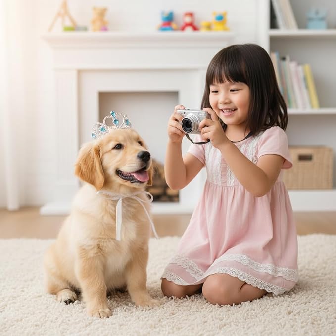 Lovelyshop Princess Pet Tiara Crown for Cats & Dogs, M, Blue