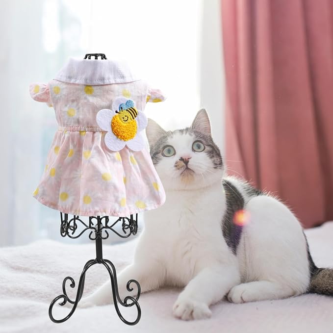 BESTOYARD PET Clothes Display Rack Iron Mannequin Body for Dog and Kitten Adjustable PET Clothing Hanger for Display and Home Use
