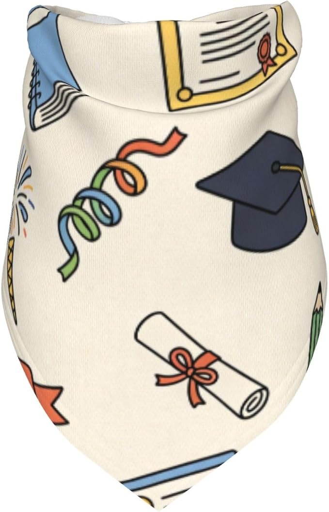 Teacher's Pet Dog Bandana,Funny Bandana Gift,Photo Prop Accessories for Dog Lovers Owner Gift,Triangle Reversible Fall Scarf, Adjustable (Light Yellow)
