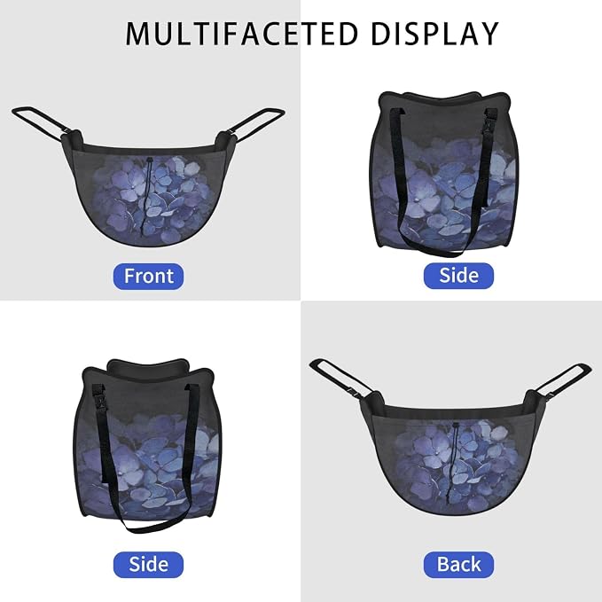 Dark Blue Bloom Car Seat Organizer-Backseat Storage Bag for Travel | Waterproof Durable. Holds Snacks Gear Essentials. Fits Most Cars.