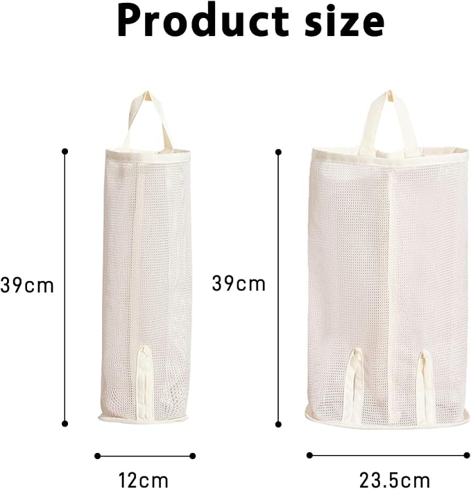 Pet Toy Storage Bag - Wall-Mounted, Space-Saving Organizer with Bottom Opening for Cat/Dog Toys (Toys Not Included) (Double)