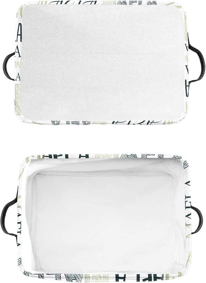 Foldable Personalized Storage Box for Boys Girls with Name Waterproof Kids Custom Storage Bin Baskets Cube Boxes Organizer with Handles for Organizing Shelf Closet, 1 Pack