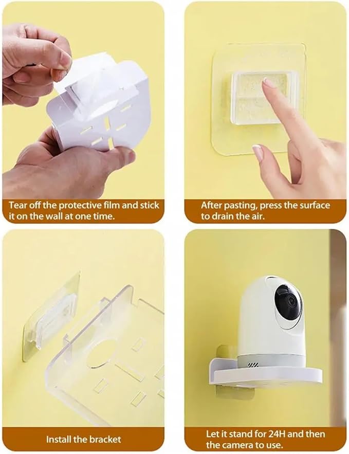 Wall Mount Camera Shelf 15-Piece Heavy-Duty Camera Storage Tray for Surveillance Monitoring Systems – Essential Security Accessories(White)