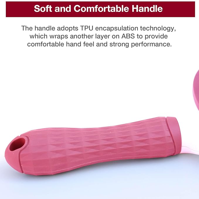 Self Cleaning Slicker Brush with massage particles, suitable for cats, dogs with long and short fur, Pink