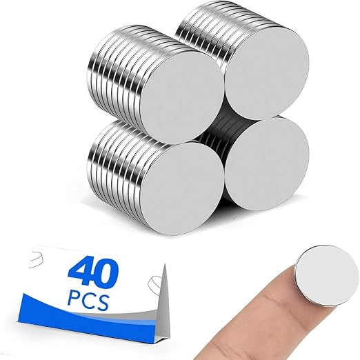 BEST CHOICE MAGNETS Small Magnets, 40 Pack Refrigerator Magnets 18x2mm | Rare Earth Magnets Neodymium Magnets for Crafts, Whiteboard, Kitchen Cabinet, 3D Printing
