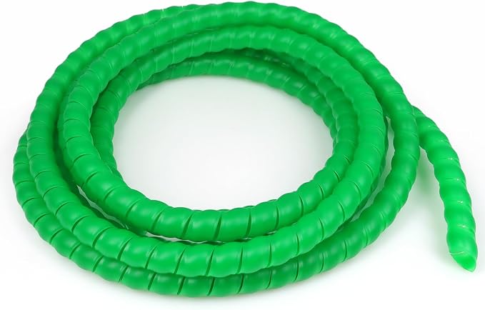 Spiral Cable Wrap, 10ft Cable Sleeves for Cords, Flexible Cable Management Sleeve for Computer, Power, Audio & Video Cords (Green, 5/16")