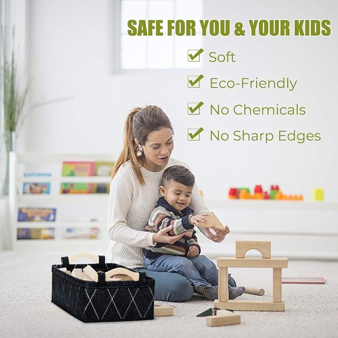 Gray Storage Baskets Bin Empty Basket Foldable Fabric Storage Cubes for Desks Drawers Shelves Pantry Cabinet Bathroom Office Sturdy Home Decor