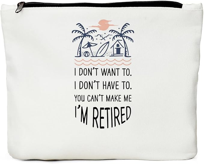 Funny Retirement Gifts for Woman Makeup Bag, Retired Gift Cosmetic Bags | Cool Retirement Gifts Travel Toiletry Bag, Birthday Going Away Goodbye Coworkers Leaving Gift for Colleague Manager Boss Lady