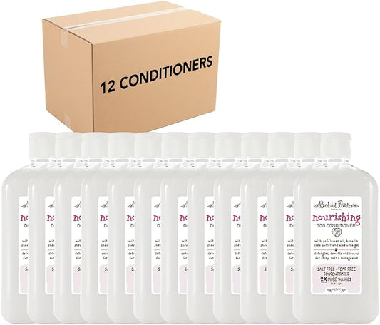 Bobbi Panter Nourishing Dog Conditioner Safflower Oil, Keratin, Shea Butter & Aloe Vera – Detangling Natural Formula for Soft, Smooth & Manageable Coat, 10:1 Concentrate, 14 oz (Case of 12)
