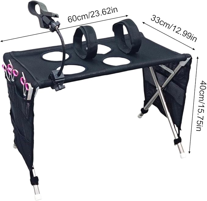 Dog Grooming Table - Pet Grooming Station, Foldable Groomings Hammock | Grooming Arm, Pet Bathing Station, Dog Grooming Supplies For Home Washing Drying Brushing Trimming Nail Care Puppy Cat