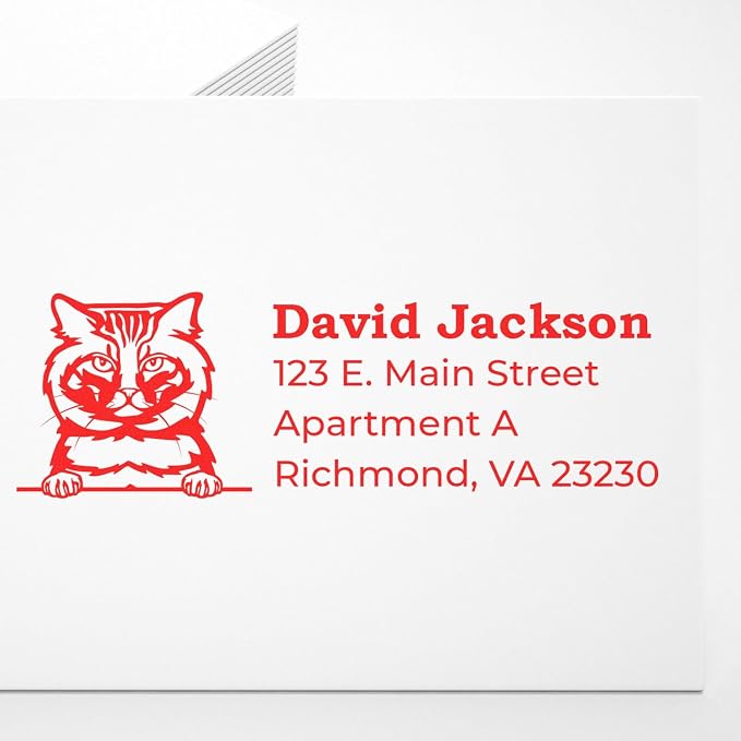 American Bobtail Duo Hand Stamp, American Bobtail Address Stamp, Cat Wedding Invitation Stamp, Custom Return Seal for Pet Lovers, Craft Set