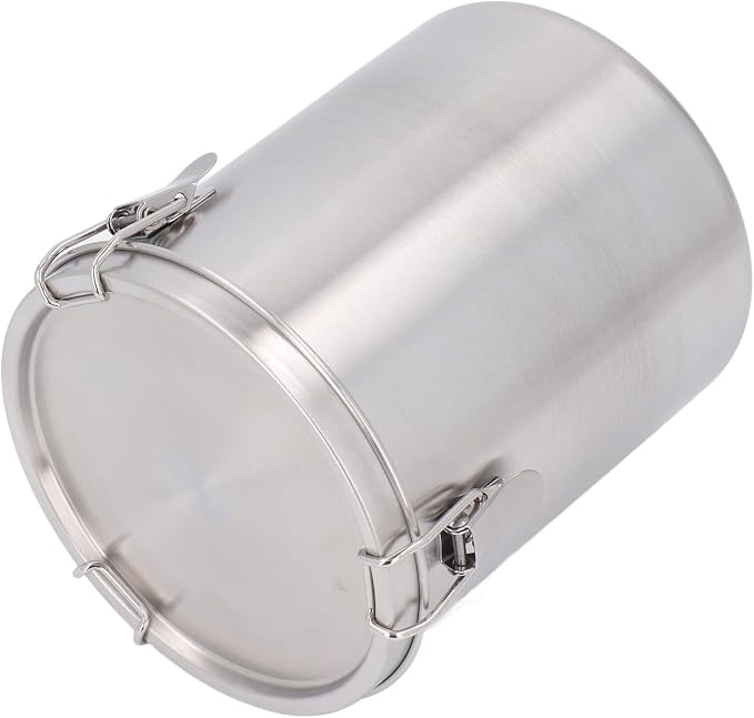 Metal Dog Food Storage Container, Stainless Steel Airtight Pet Food Canister with Lid, Cat Dog Food Holder Bin Cookie Jar Treats Container for Home Kitchen Farmhouse (1600ML)