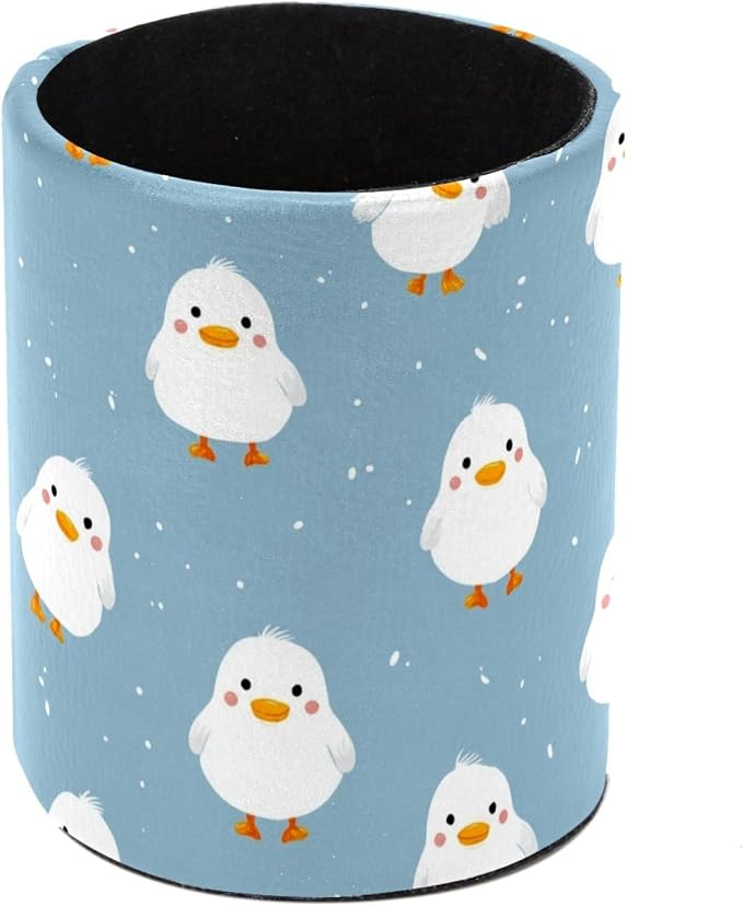 Cute Little Chick Pen Holder, Pencil Cup Marker Brush Holder Desk Storage Case, Desktop Organizer for School Office Home Supplies