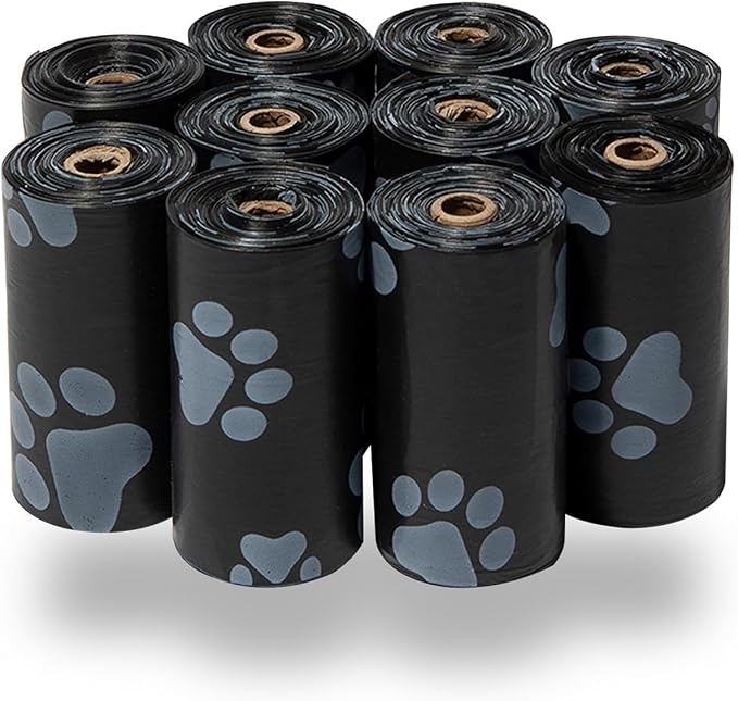 Best Pet Supplies Poop Bags for Dogs - Assorted Colors, 150 Count | Scented, Leak-proof, Easy-Tear perforations, 15 Thick Bags per roll, Outdoor Walking & Travel, Fits Standard Holders