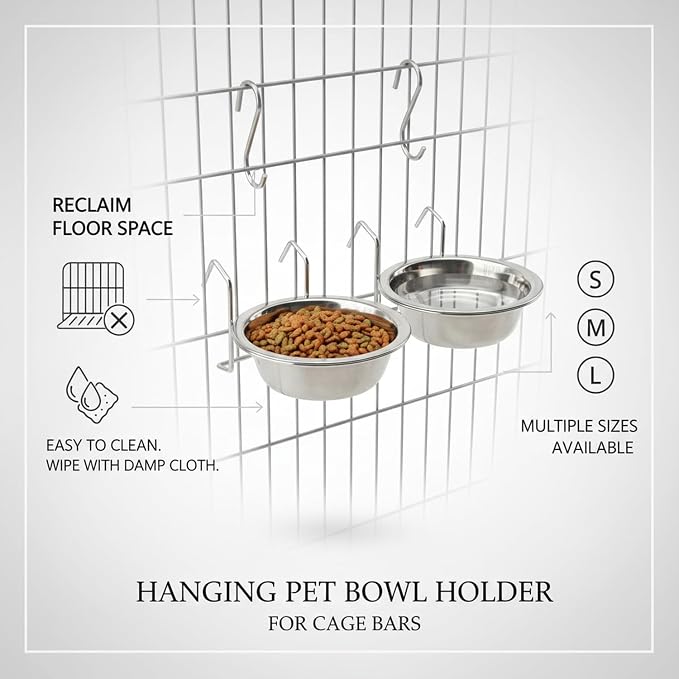 Hanging Bowl Holder for Wire Grids, Metal Dish Stand to Save Floor Space in Storage Units and Organizers (1 Pack)