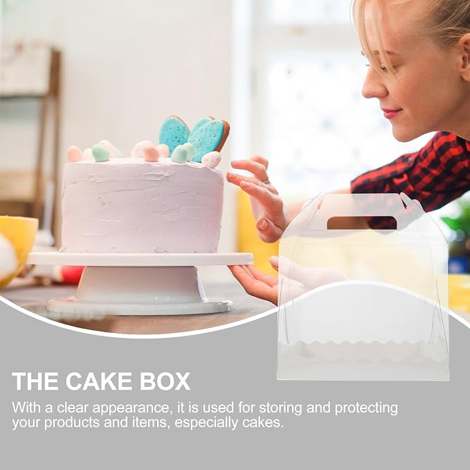 BESTOYARD 10pcs Portable Pet Cake Packing Box 4 Inch for Birthday Cakes and Cookies Protecting Desserts and Suitable for Wrapping Cookies