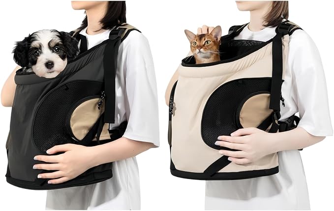 Travel Pet Carriers Bag with Adjustable Strap Breathable Chest Bag for Daily Walking Cats Small Dog Front Carrying Bags