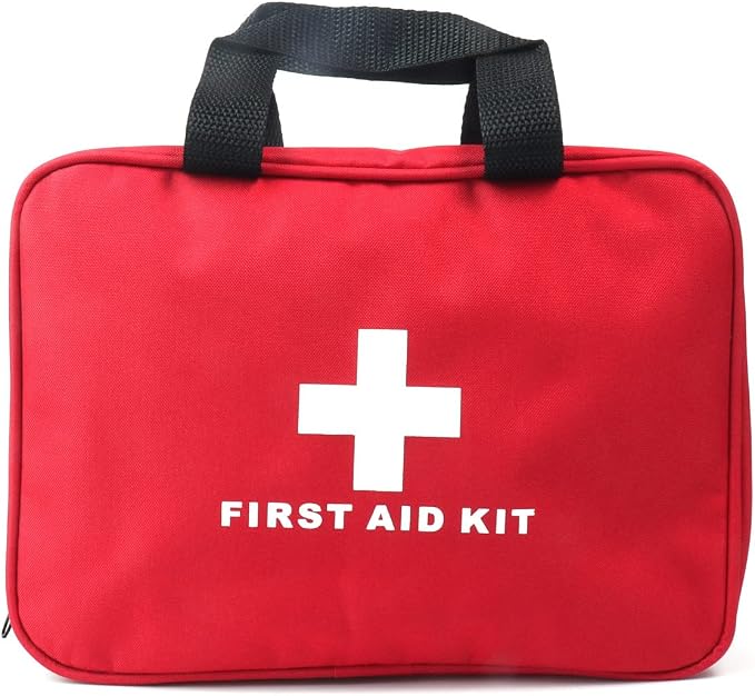 First Aid Bag First Aid Kit Empty Medical Storage Bag Red Trauma Bag for Emergency First Aid Kits Car Workshop Cycling Outdoors (SNL Red 1PC)