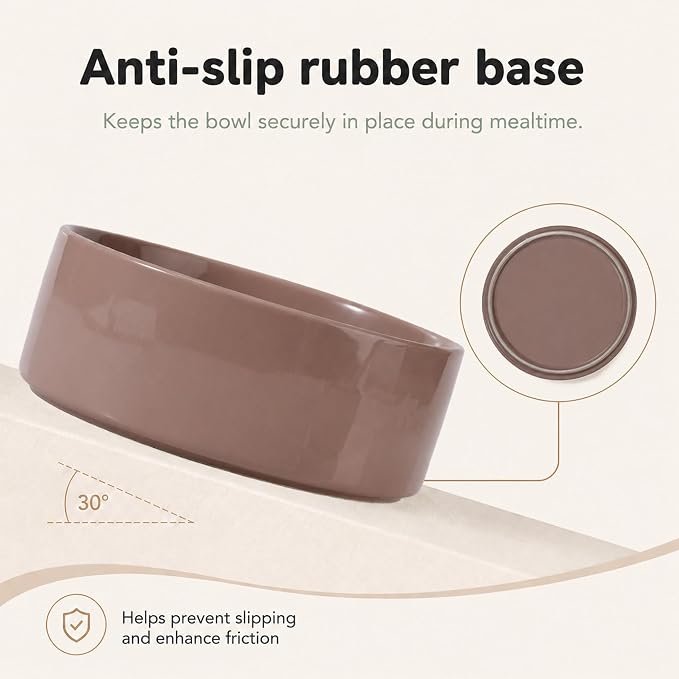 Havniva Ceramic Dog Bowls, Dog Food and Water Bowl Set, Dog Water Bowl | 8.3” Ceramic Dog Food Bowls with Non-Slip Rubber Base, Large Capacity, Dog Feeding Bowls for Large Dogs