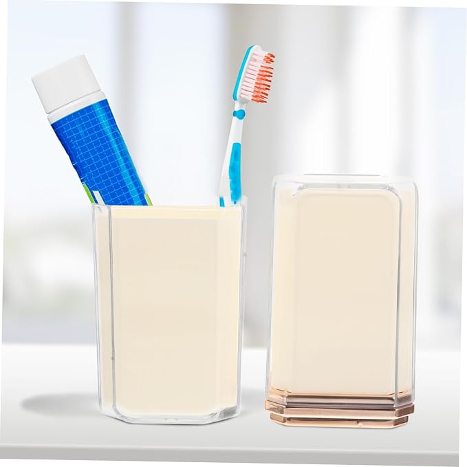 PartyKindom Multi-function Travel Toothbrush Storage Cup Holder Organizer Kit Leakproof for Women Men