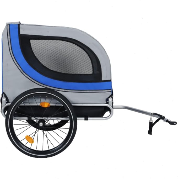 Large Folding Bike Trailer for Dogs – 66LB Capacity All-Terrain Pet Carrier, Durable Steel Frame for Cycling, Jogging, Camping & Outdoor Adventures