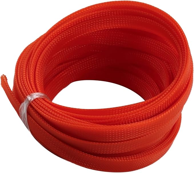 Jutagoss PET Expandable Braided Cable Sleeve, 32.8ft - 1/2 inch Orange Cable Management Sleeve, Wire Loom Tube Cord Protector for USB Cable, Power Cord, Audio Video and More, 1Pc