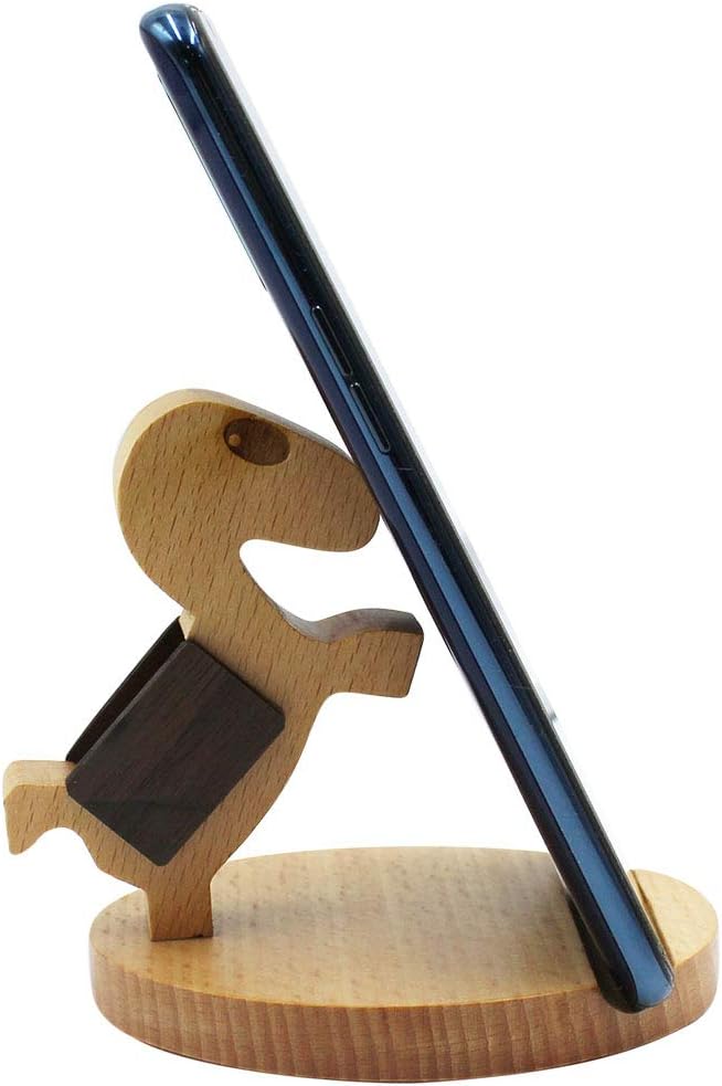 Cute Horse Cellphone Holder Stand Wooden Smartphone Desk Holder for All Mobile Phones Animal Phone Stand Desk Ornament