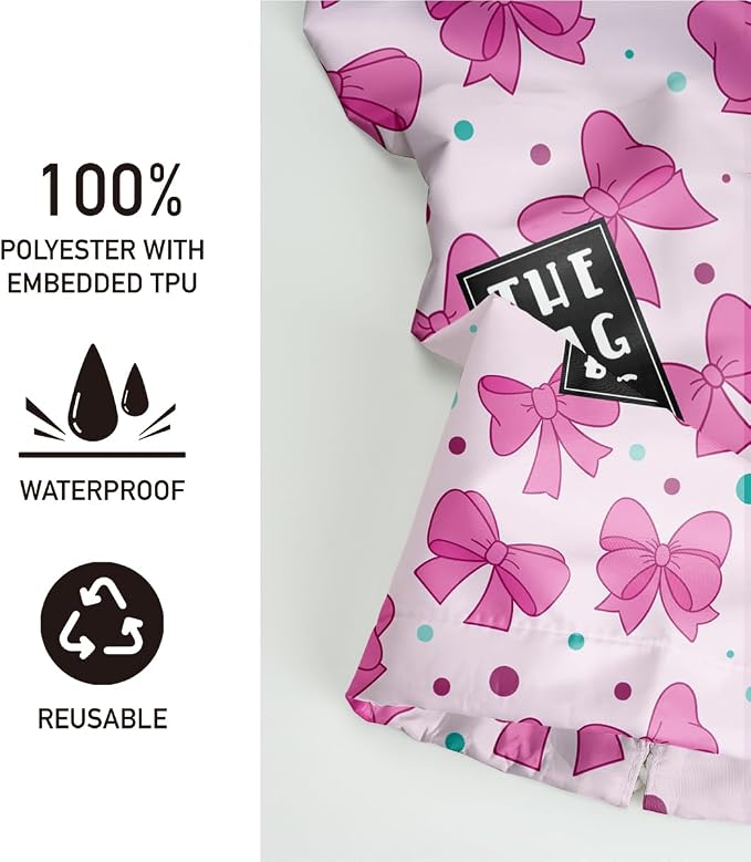 Plastic Bag Organizer,Reusable And Washable Girly Cute Style Grocery Bag organizer,for Home Kitchen Travelling Camping Decor, use 1 Pack,Pink Bow Pattern