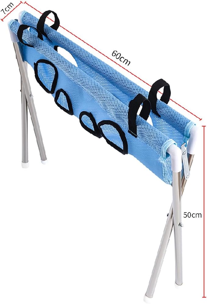 Pet Grooming Hammock Harness with Mesh Material for Bathing Nail Trimming Restraint and Grooming Stand Suitable for Cats Small Dogs Grooming Home Use, Blue