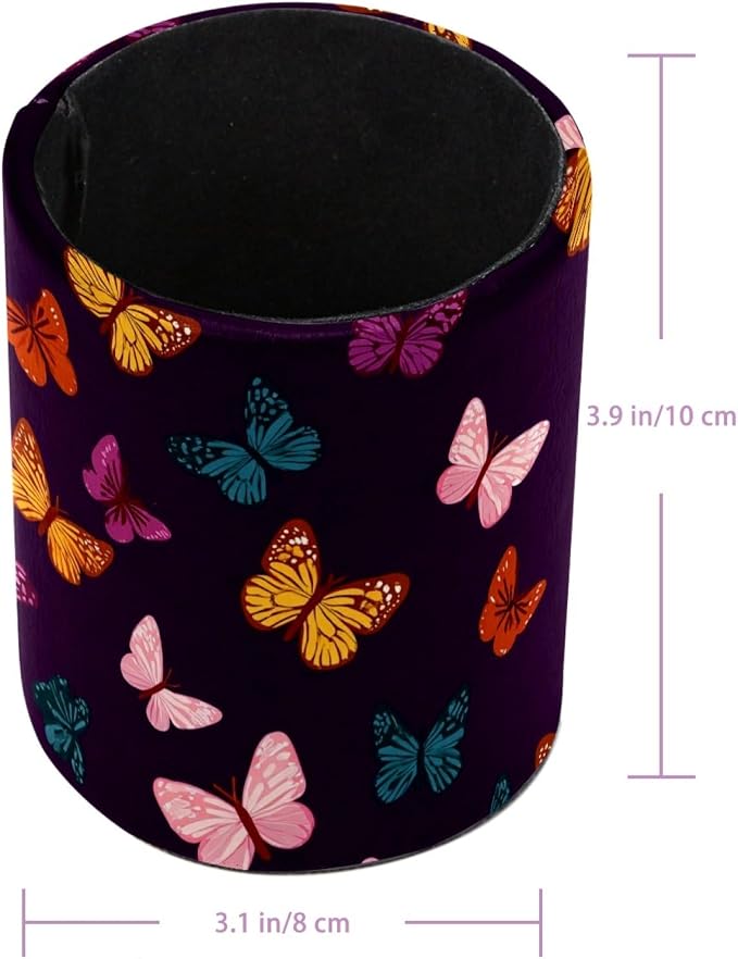 Butterfly Pen Holder, Pencil Cup Marker Brush Holder Desk Storage Case, Desktop Organizer for School Office Home Supplies